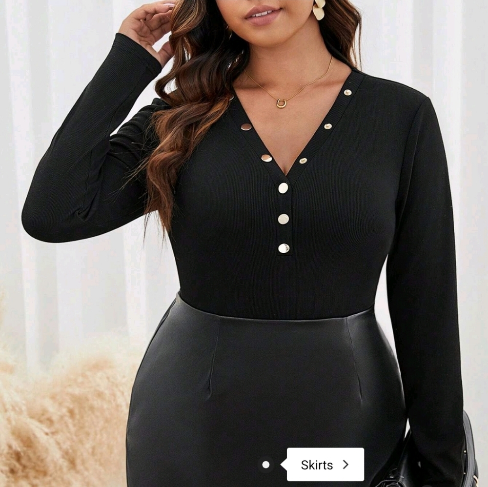 Botton Detail Long Sleeve Shirt